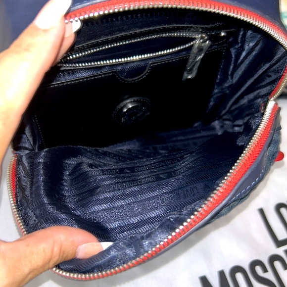 EUC Love ❤️ Moschino Denim & Blue Leather Backpack main image 11